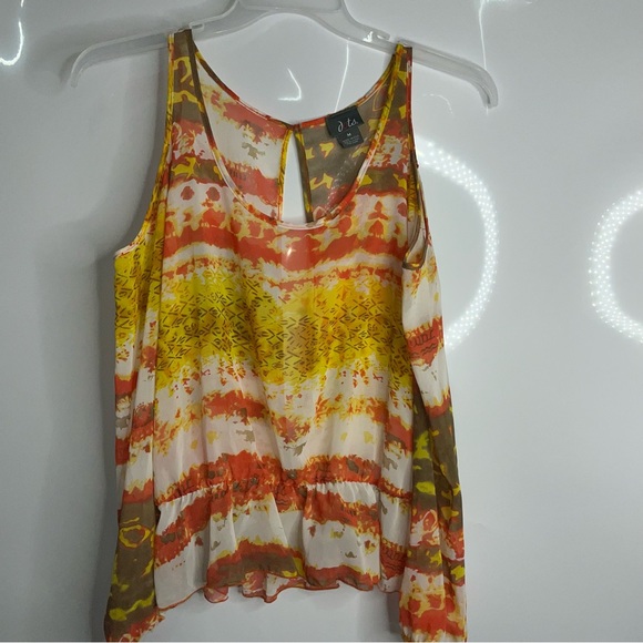 Cold Shoulder Split Open Back Blouse sz M - Picture 6 of 13